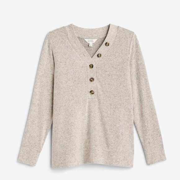 MARKET & SPRUCE
Joey Henley Cozy Brushed Knit Top Sz XS & XL GREY Stitch Fix Nwt - Picture 5 of 8